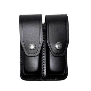 1P03 - PORTACARICATORE IN PELLE BIFILARE CON DOPPIO BOTTONE