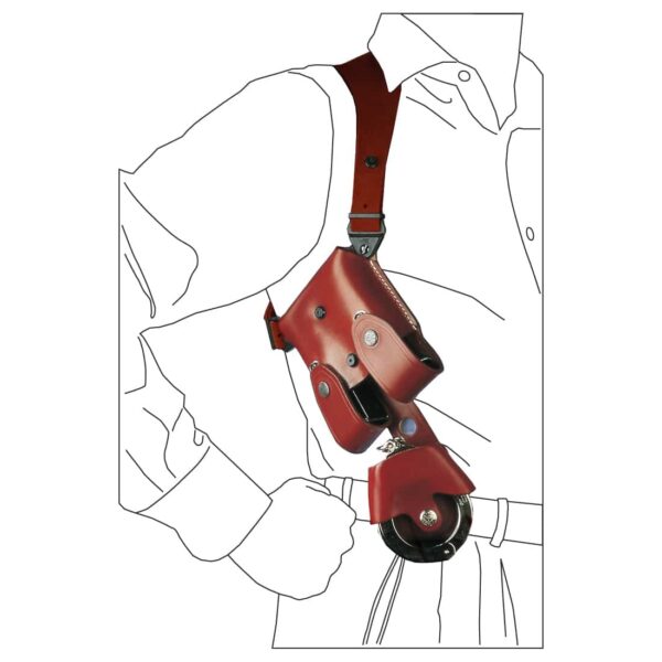 1K03 - KIT ASCELLARE IN CUOIO CON DOPPIO PORTACARICATORE - immagine 2