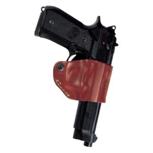 NE1 - BELT LEATHER HOLSTER UNCOVERED FULL BARREL