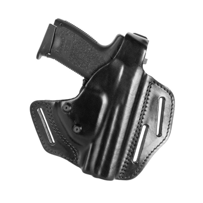 Etui cuir noir droitier Universel Revolver 4 pouces - Holsters et étuis tactiques (11768347