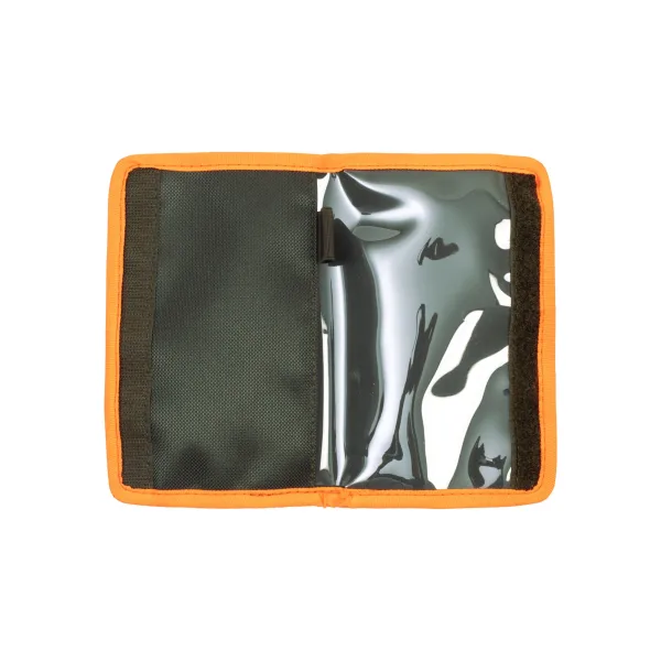 2WM21 – Porta licenza in nylon con bordo arancio antismarrrimento